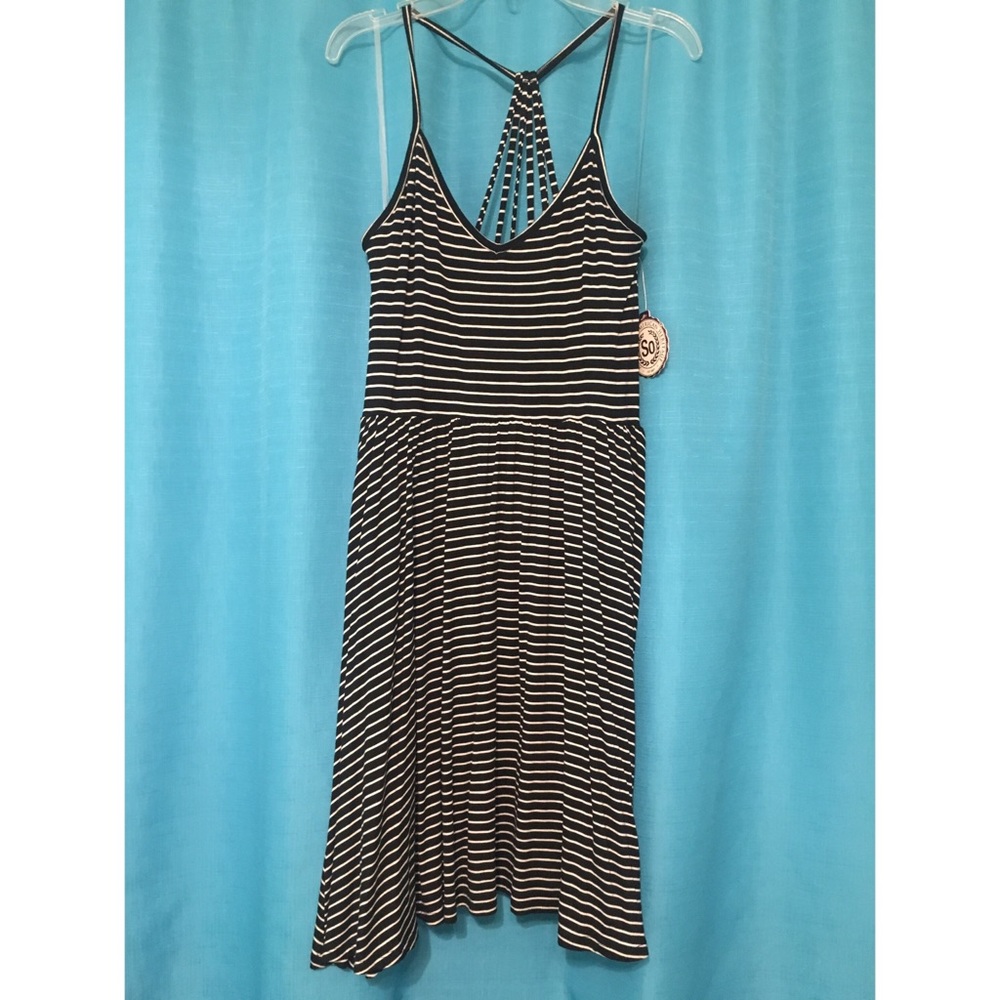 Black and White Striped Dress
